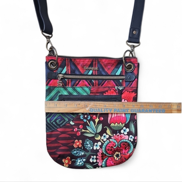 Desigual Floral Vibrant Patchwork Crossbody Bag Multicolor Boho Statement Purse - Picture 16 of 16